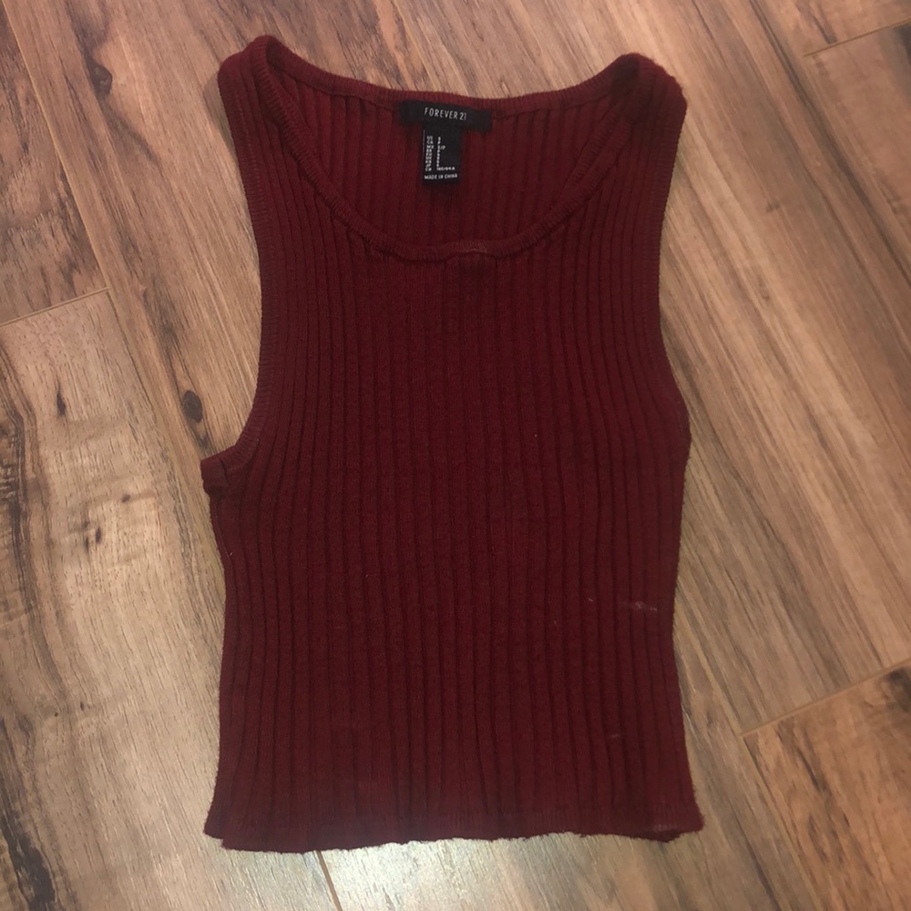 Forever 21 ribbed knit tank top